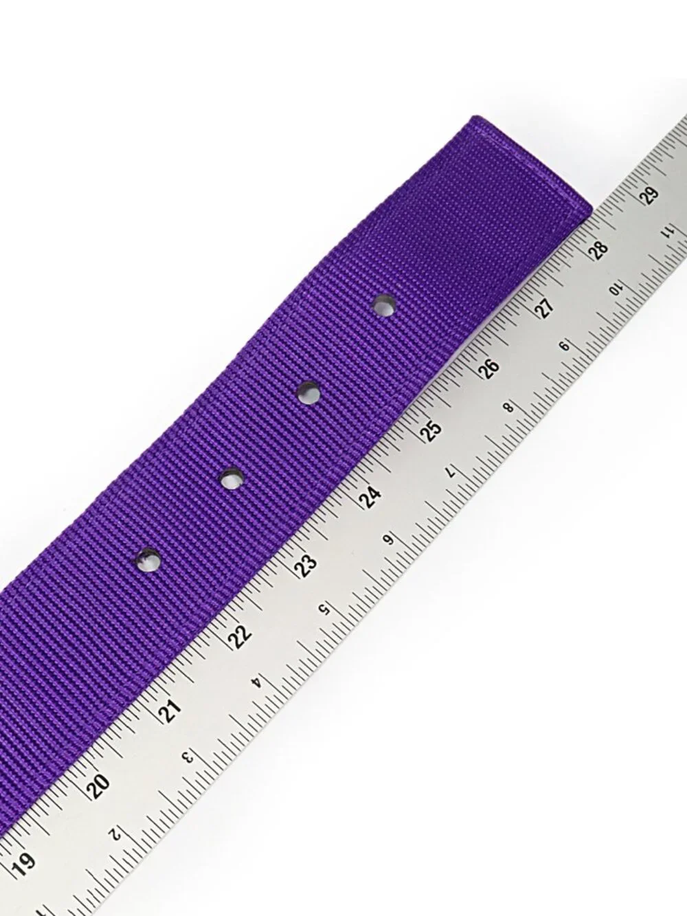 Valhoma Spiked Dog Collar Double Layer Nylon Silver Spikes Purple Large 22